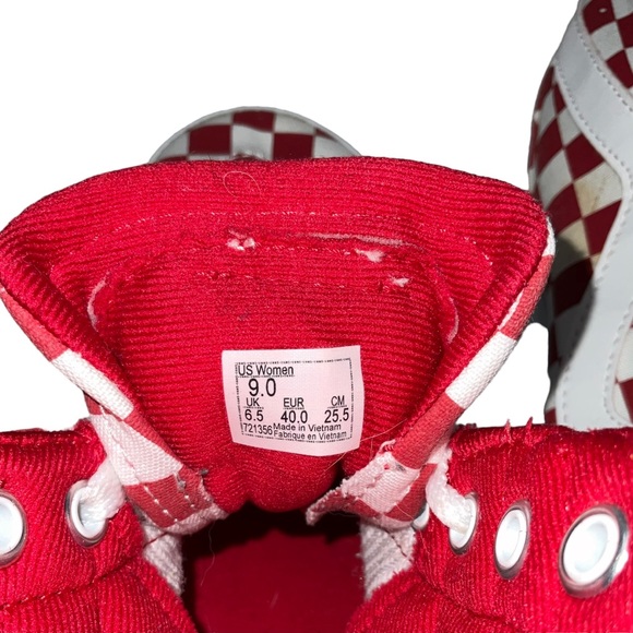 Vans Womens SK8 Filmore Red Checkerboard Red White Shoe Size 9 - Picture 7 of 7